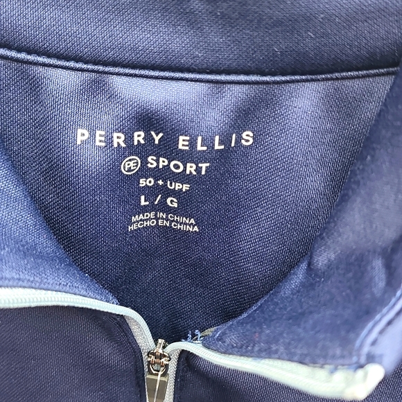 PERRY ELLIS SPORT ZIPPER LONG SLEVES SHIRT - Picture 3 of 7